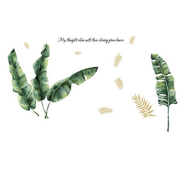 Wall Decor Mural Sticker Tropical Plant Fauna Exotic Decoration Bird of Paradise - Picture 2 of 4